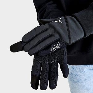 Jordan Men&apos;s Hyperstorm Fleece Gloves in Black/Black Size Large - 8205751