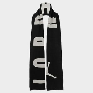 Jordan Oversized Scarf in Black/White/Black Acrylic/Spandex/Knit - 8207396