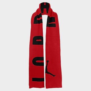 Jordan Oversized Scarf in Red/Black/Fire Red Acrylic/Spandex/Knit - 8207397