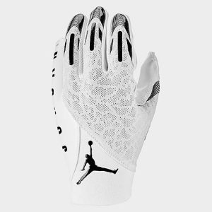 Jordan Knit Football Gloves in White/White Size 2XL - 8206329