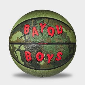 Jordan x Bayou Boys Camo 8P Basketball in Camo/Green/Asparagus Size 7 - 8203801