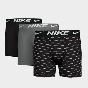 Nike Men&apos;s Stretch Boxer Briefs (3-Pack) in Black/Grey/Multicolor Size XL Cotton - 8206479