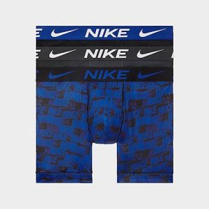 Nike Men&apos;s Dri-FIT Essential Microfiber Boxer Briefs (3-Pack) in Blue/Multi-Color Size XL Polyester/Microfiber - 8204595