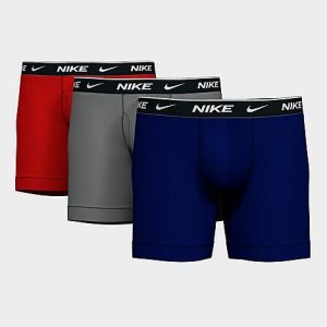 Nike Men&apos;s Stretch Boxer Briefs (3-Pack) in Red/Blue/Grey/Obsidian Size XL Cotton - 8206503