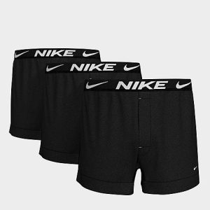 Nike Men&apos;s Dri-FIT Essential Microfiber Knit Boxer Briefs (3-Pack) in Black/Black Size XL Microfiber/Knit - 8206523