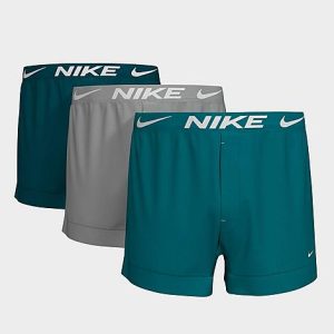 Nike Men&apos;s Dri-FIT Essential Microfiber Knit Boxer Briefs (3-Pack) in Green/Grey/Bright Spruce Size XL Microfiber/Knit - 8206527