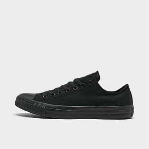 Converse Chuck Taylor All Star Low Top Casual Shoes in Black/Black Monochrome Size 7.5 Canvas - 1907352