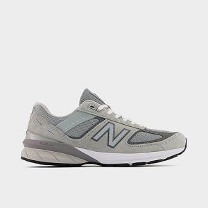 New Balance Men&apos;s 990v5 Casual Shoes in Grey/Grey Size 14.0 Leather/Suede - 2437304