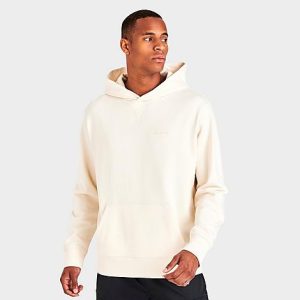 New Balance Men&apos;s NB Athletics Nature State Hoodie in Off-White/Greige Size 2XL 100% Cotton - 5823669
