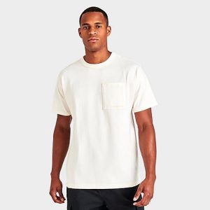 New Balance Men&apos;s NB Athletics Nature State T-Shirt in Off-White/Greige Size Medium 100% Cotton/Jersey - 5887516