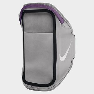Nike Pocket Arm Band Plus in Grey/Silver Lilac Nylon/Polyester/Spandex - 8204473