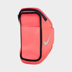 Nike Pocket Arm Band Plus in Pink/Bright Mango Nylon/Polyester/Spandex - 8203082