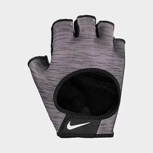 Nike Women&apos;s Gym Ultimate Fitness Gloves in Grey/Dark Grey Size Large - 8204481