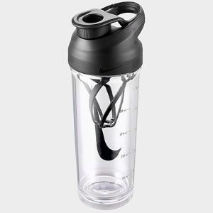 Nike 24oz TR HyperCharge Shaker Bottle in Black/White/Clear - 8205058