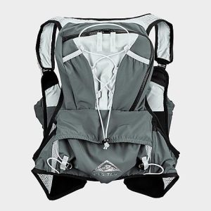 Nike Women&apos;s Kiger 4.0 Running Vest in Grey/Hasta Size Medium/Large Nylon/Polyester/Spandex - 8203068