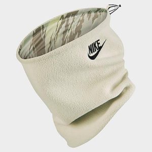Nike Therma-FIT Reversible 2.0 Neck Warmer in Off-White/Light Bone Fleece - 8205633