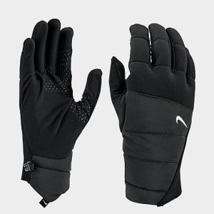 Nike Men&apos;s Quilted Gloves in Black/Black Size Small - 8207438
