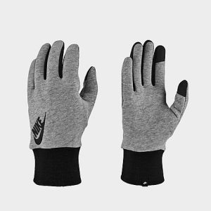 Nike Men&apos;s Club Fleece Training Gloves in Grey/Grey Size Large Cotton/Polyester/Fleece - 8202610