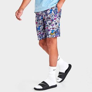 Nike Boys&apos; Sea Friends Lap 8" Volley Swim Shorts in Grey/Particle Grey Size XL 100% Polyester - 5790092