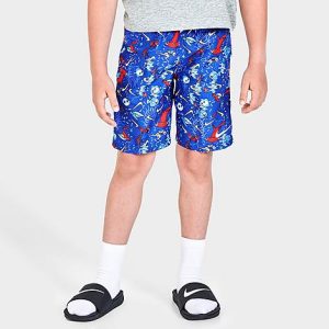 Nike Boys&apos; Little Kids&apos; Sea Friends 6" Volley Swim Shorts in Blue/Game Royal Size 7 100% Polyester - 5798571