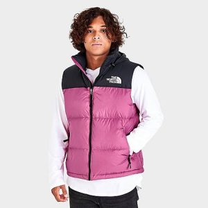 The North Face Inc Men&apos;s 1996 Retro Nuptse Vest in Pink/Red Violet Size XL 100% Nylon - 5822619