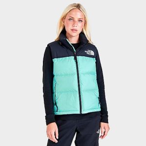 The North Face Inc Women&apos;s 1996 Retro Nuptse Vest in Blue/Wasabi Size XL 100% Nylon - 5820850