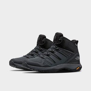 The North Face Inc Men&apos;s Hedgehog Fastpack II Mid Waterproof Hiking Boots in Black/Grey/TNF Black Size 14.0 Leather - 3544850