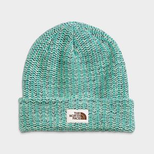 The North Face Inc Women&apos;s Salty Bae Beanie Hat in Green/Wasabi 100% Polyester/Acrylic/Knit - 8207106