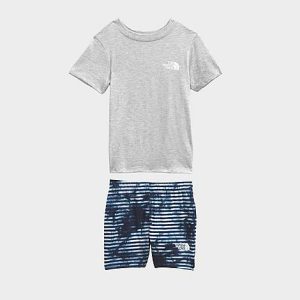 The North Face Inc Boys&apos; Toddler Popsicle Summer T-Shirt and Shorts Set in Blue/White/White Size 5T 100% Cotton - 5781818