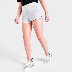 The North Face Inc Women&apos;s Logo Shorts in Grey/TNF Light Grey Heather Size XL Cotton - 5781629
