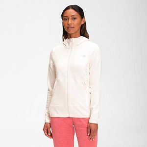 The North Face Inc Women&apos;s Canyonlands Hoodie in Off-White/Gardenia White Heather Size 2XL Polyester/Fleece - 5885487