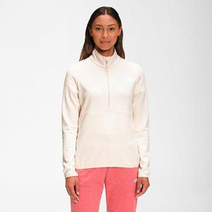 The North Face Inc Women&apos;s Canyonlands Quarter-Zip Top in Off-White/Gardenia White Heather Size 2XL Polyester/Fleece - 5885475