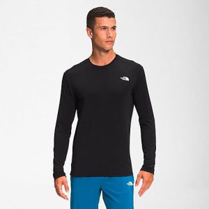 The North Face Inc Men&apos;s Wander Long-Sleeve Shirt in Black/TNF Black Size 2XL Polyester/Knit/Jersey - 5885116