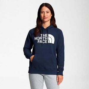 The North Face Inc Women&apos;s Half Dome Pullover Hoodie in Blue/Summit Navy Size Large Cotton/Polyester/Fleece - 5885617