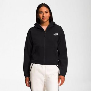The North Face Inc Women&apos;s Tech Full-Zip Hoodie in Black/TNF Black Size XL Cotton/Polyester/Knit - 5885408
