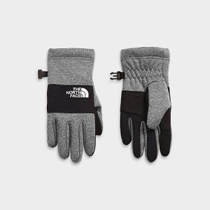 The North Face Inc Kids&apos; Sierra Etip™ Gloves in Grey/TNF Medium Grey Heather Size XL Nylon/Polyester/Fleece - 8207053