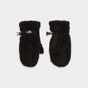 The North Face Inc Kids&apos; Suave Oso Mittens in Black/White/TNF Black Size Large Polyester/Fleece - 8207213