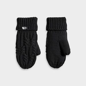 The North Face Inc Kids&apos; Oh Mega Mittens in Black/TNF Black Size Large/X-Large Polyester/Fleece/Knit - 8207071