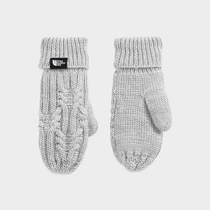 The North Face Inc Kids&apos; Oh Mega Mittens in Grey/TNF Light Grey Heather Size Large/X-Large Polyester/Fleece/Knit - 8207069