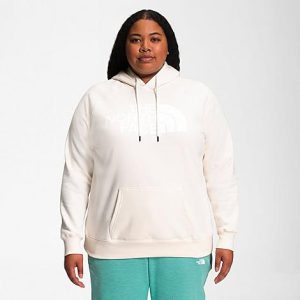 The North Face Inc Women&apos;s Half Dome Pullover Hoodie (Plus Size) in White/Gardenia White Size 3XL Cotton/Polyester/Fleece - 5885224