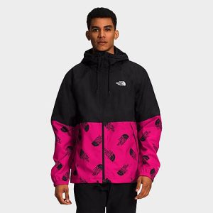 The North Face Inc Men&apos;s Antora Rain Hoodie in Black/Pink/TNF Black Size Small Nylon - 5884547