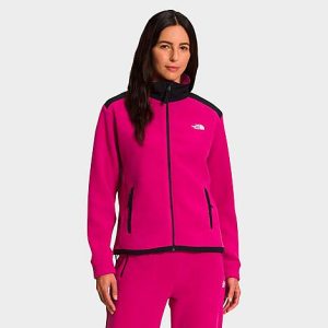 The North Face Inc Women&apos;s Alpine Polartec® 200 Full-Zip Hooded Jacket in Pink/Fuschia Pink Size XL Polyester/Fleece - 5885318