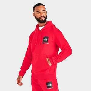 The North Face Inc Men&apos;s NSE Small Box Logo Hoodie in Red/Red Size 2XL - 5871935