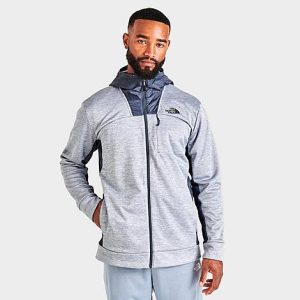The North Face Inc Men&apos;s Mittellegi Full-Zip Hooded Jacket in Grey/Light Grey Heather Size 2XL - 5871920