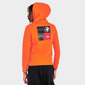 The North Face Inc Kids&apos; World Fleece Pullover Hoodie in Orange/Orange Size XL Cotton/Polyester/Fleece - 5873353