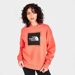 The North Face Inc Women&apos;s Transp Crewneck Sweatshirt in Orange/Coral Size Small - 5866916