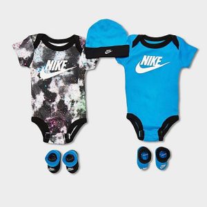 Nike Infant 5-Piece Bodysuit, Booties and Hat Tie-Dye Box Set Size 0-6 M Cotton - 5811404