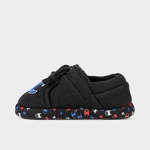 Champion Little Kids&apos; University Mixer Slippers in Black/Black Size 3.0 Knit/Jersey - 3121297