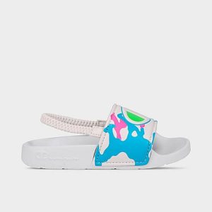 Champion Kids&apos; Toddler IPO Camo Slide Sandals in White/White Multi Size 9.0 - 3121158