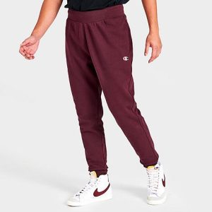 Champion Men&apos;s Reverse Weave Jogger Pants in Red/Burgundy Size 2XL Fleece - 5753820